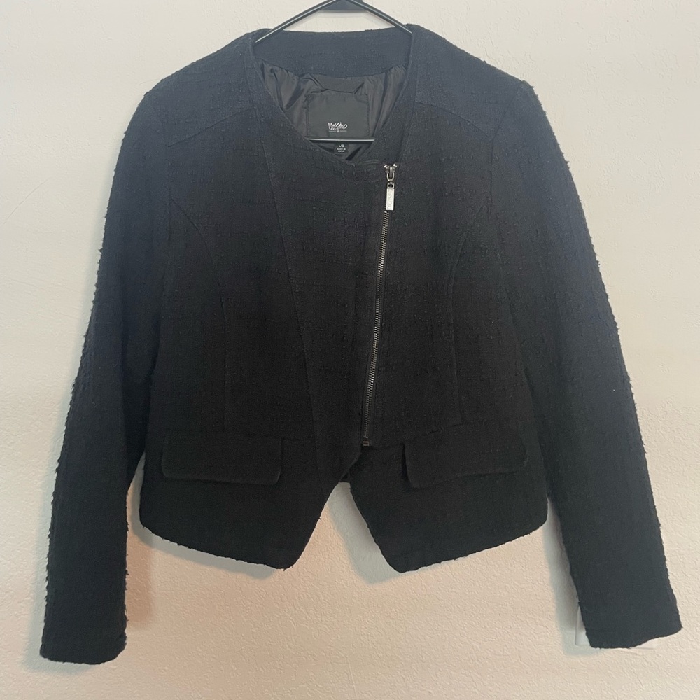 Women’s Tweed-style Blazer with Zipper